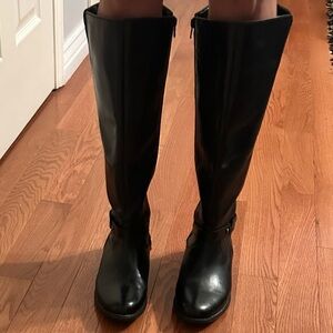 Clarks Black leather riding boots